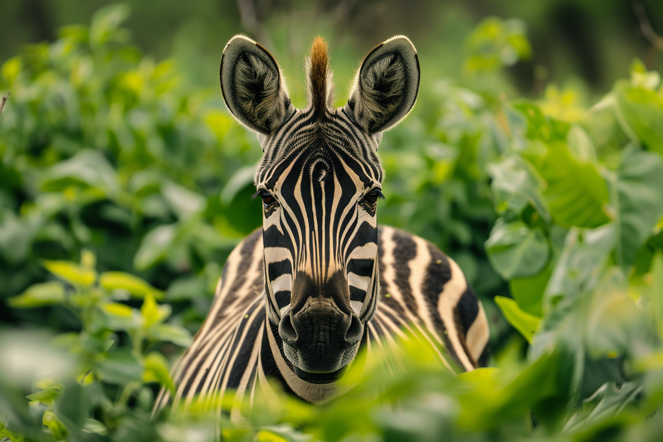 Image gratuite Zèbre curieux explorant paysage 1